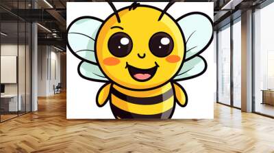 Cute bee clipart design illustration Wall mural