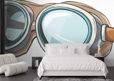 Googles clipart design illustration Wall mural