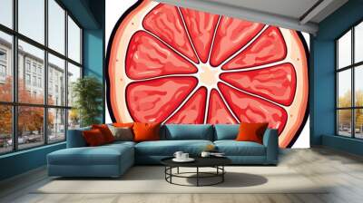 Grapefruit clipart design illustration Wall mural