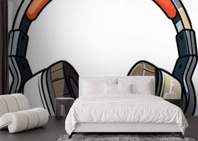 Headphones clipart design illustration Wall mural