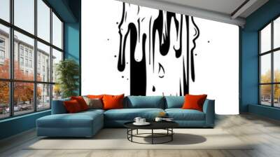 Melting candle clipart design illustration Wall mural