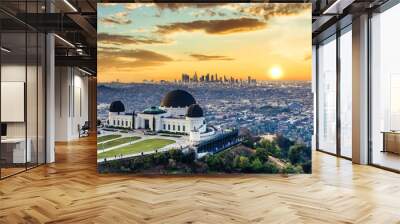 Los Angeles Griffith Observatory sunset Wall mural