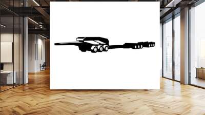 Heavy Equipment Truck Lowboy Trailer Separated Wall mural