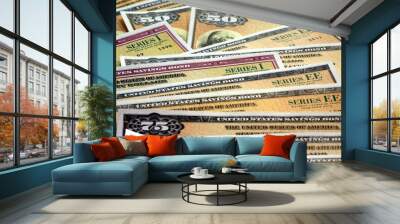 United States Treasury Savings Bonds - Investment wealth concept Wall mural