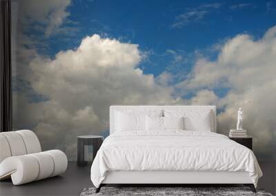 White clouds and blue sky Wall mural