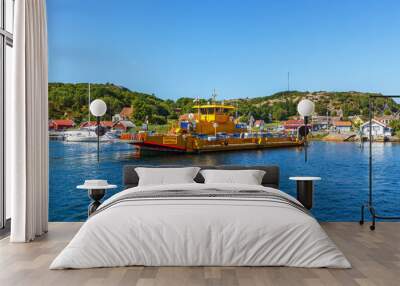 Car ferry in Hamburgsund on the swedish coast Wall mural