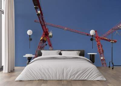 red cranes Wall mural