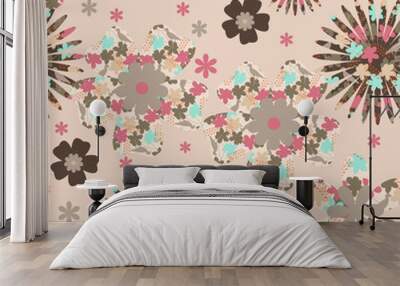 Floral seamless vector pattern Wall mural