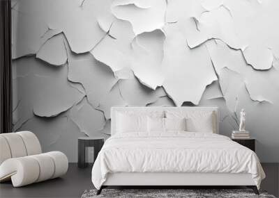 Minimalist white canvas with scattered, irregular shapes  Wall mural