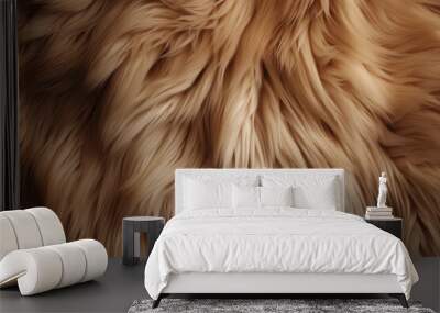 Processed collage of fluffy animal fur surface texture. Background for banner, backdrop or texture Wall mural