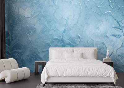 Processed collage of thick layer of cracked ice texture. Background for banner, backdrop or texture Wall mural