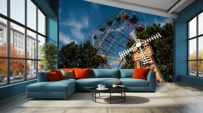 ferris wheel in the park Wall mural