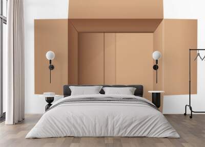 empty top view cardboard Wall mural