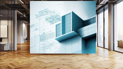 Background in architecture. EPS. Generative AI Wall mural