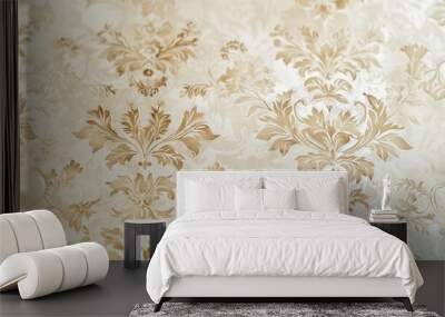 Detailed view of vintage wallpaper in old-fashioned area Wall mural