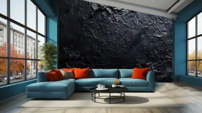 Epic gritty black wall texture. Wall mural