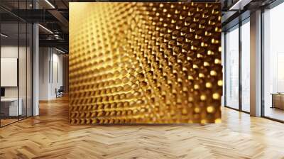 Golden-textured plastic plate background Wall mural