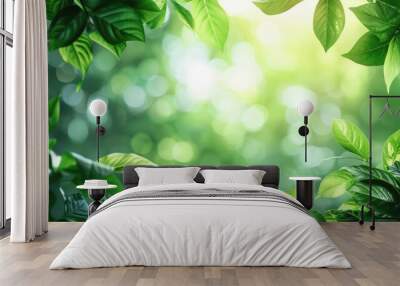 Green Leaves in Garden as Background Cover Page Wall mural