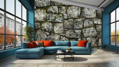 Old castle stone wall surface. Wall mural