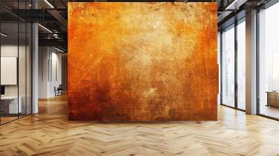 Orange textured grunge backdrop Wall mural