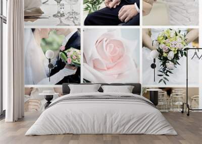 Wedding collage Wall mural