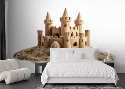 sand castle isolated on transparent background Wall mural