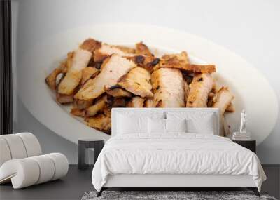 Grilled pork jowl in a plate Wall mural