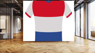 Flag t-shirt of Netherlands Wall mural