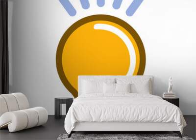 Isolated lightbulb icon Wall mural