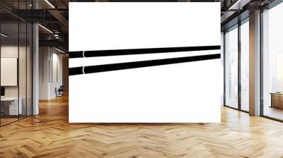 Pair of chopsticks silhouette Wall mural