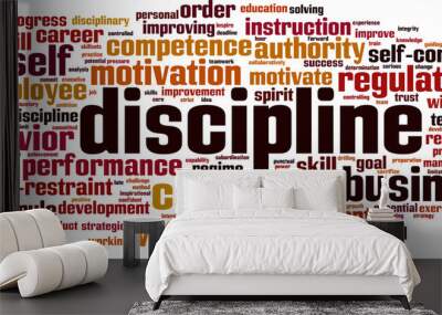 Discipline word cloud Wall mural