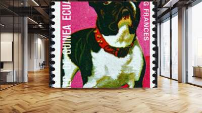 Postage stamp Equatorial Guinea 1977 Bulldog, Pet Wall mural