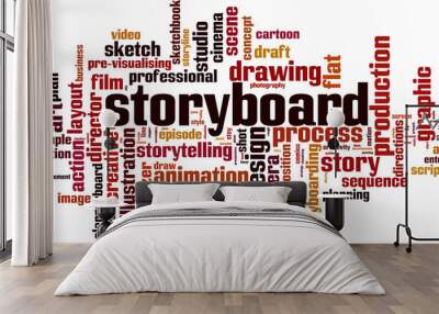 Storyboard word cloud Wall mural