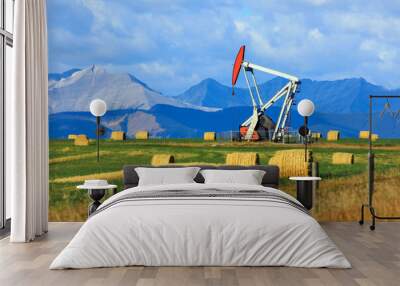 Oil and Gas Rig Pumpjack Alberta Canada Wall mural