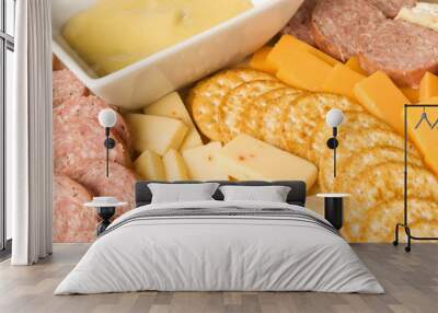 Meat and Cheese Delicatessen Platter Wall mural