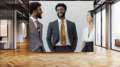 business team talking in a room Wall mural