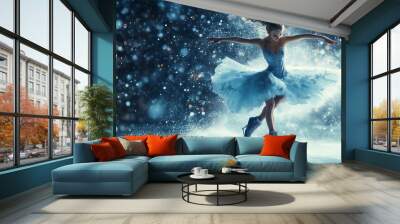 dancer in the ice Wall mural