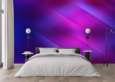 Ultraviolet abstract background. Neon colored lines. Blurry neon glow. Wall mural