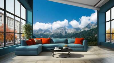 mountains and blue sky Wall mural