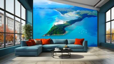 Whitehaven beach from the sky Wall mural