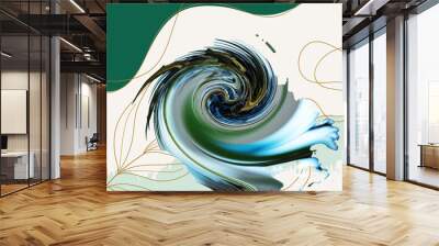 abstract background with spiral Wall mural