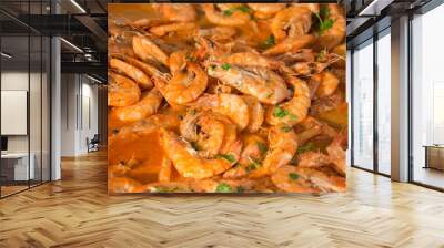 shrimp with rice in wine Wall mural