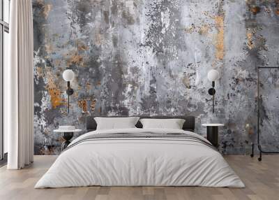 Abstract Steel Surface with Scratches and Rust Wall mural