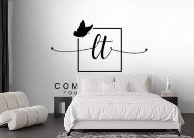 LT initial Luxury logo design collection Wall mural