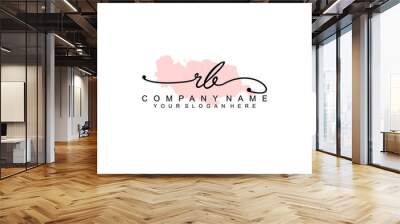 RB initial Signature logo template vector Wall mural