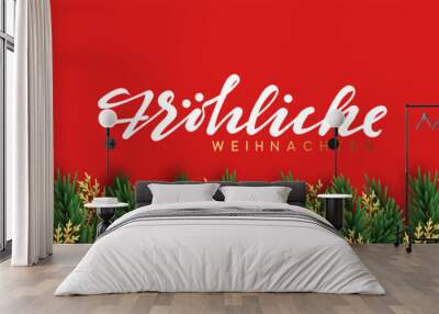 Christmas vector background. Xmas sale, holiday web banner. Wall mural