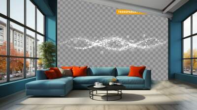 Magic light effect. Stardust white glitter. Sparkle star dust vector illustration Wall mural