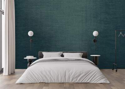 Teal blue canvas grunge background texture Wall mural