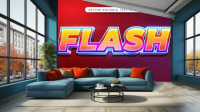 Flash custom 3d editable text effect Wall mural