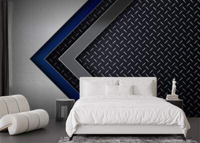 Stainless steel metal panel with diamond plate pattern Wall mural